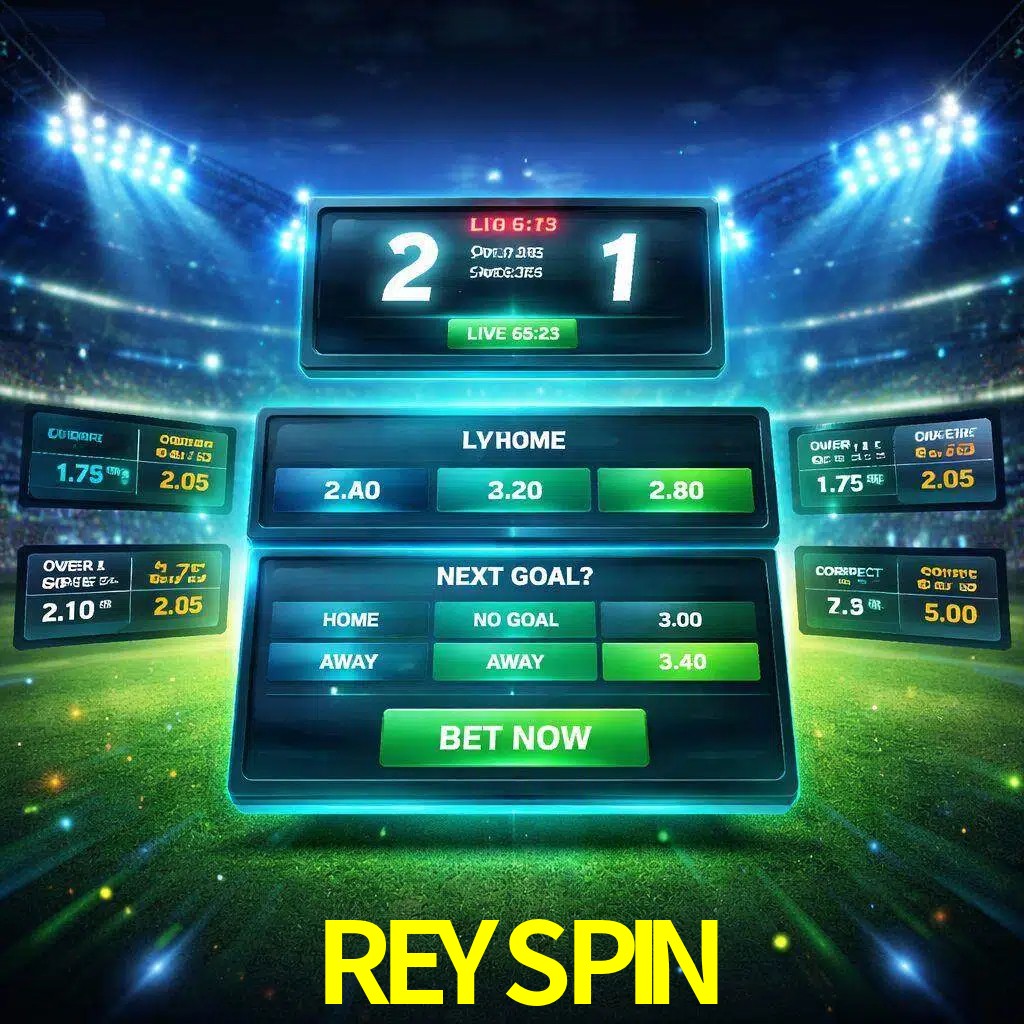 Vista de apuestas en vivo REYSPIN durante un partido en curso